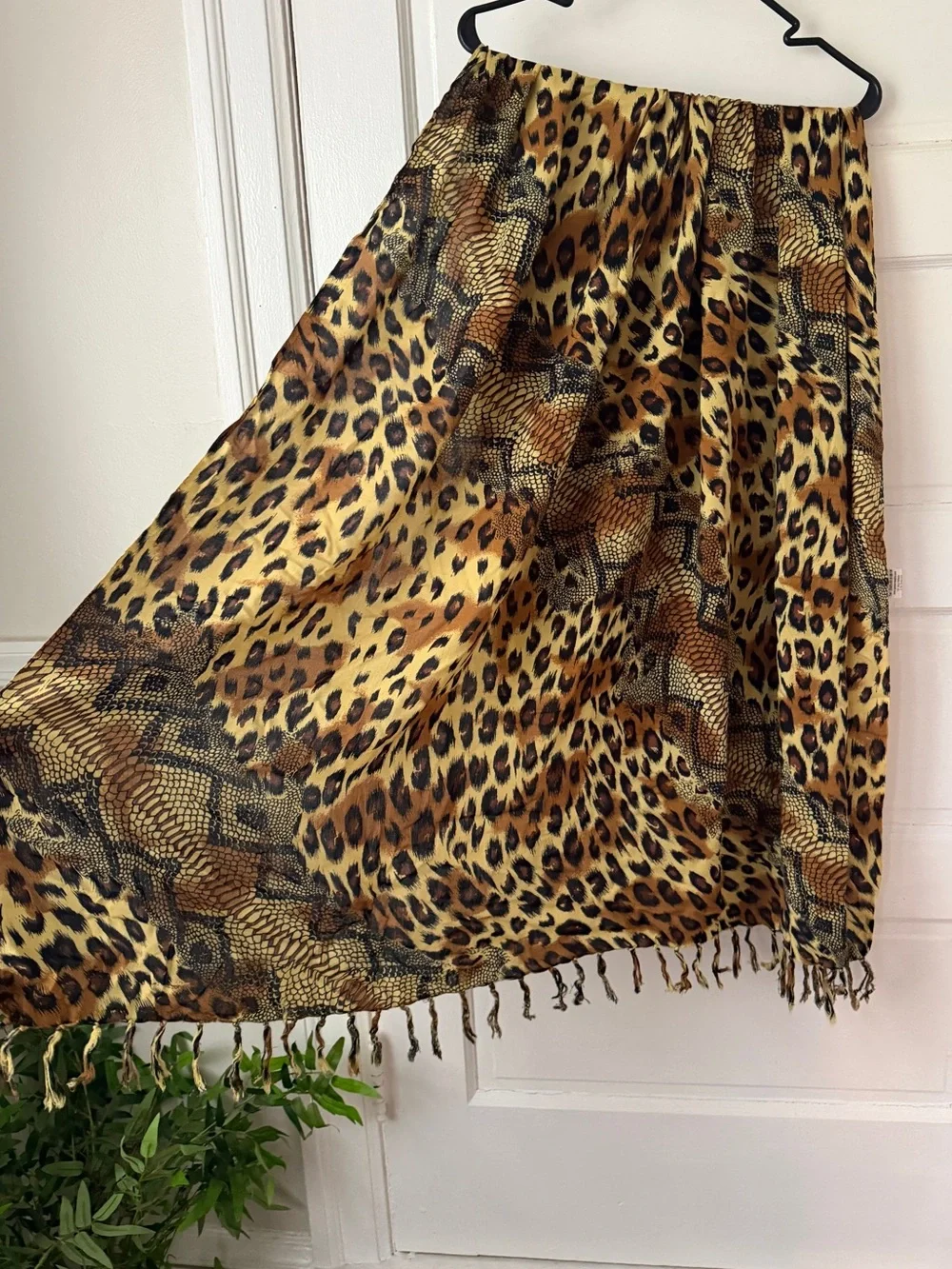 PAREOS, Etc. Leopard Safari Print Scarf Sarong Swim Cover Up Beach Vacation